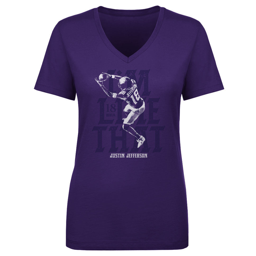 Justin Jefferson Women&#39;s V-Neck T-Shirt | 500 LEVEL