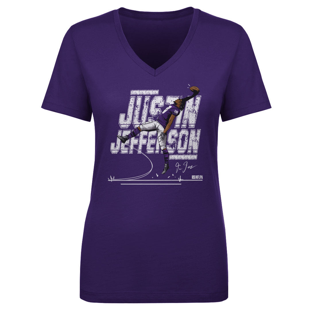 Justin Jefferson Women&#39;s V-Neck T-Shirt | 500 LEVEL