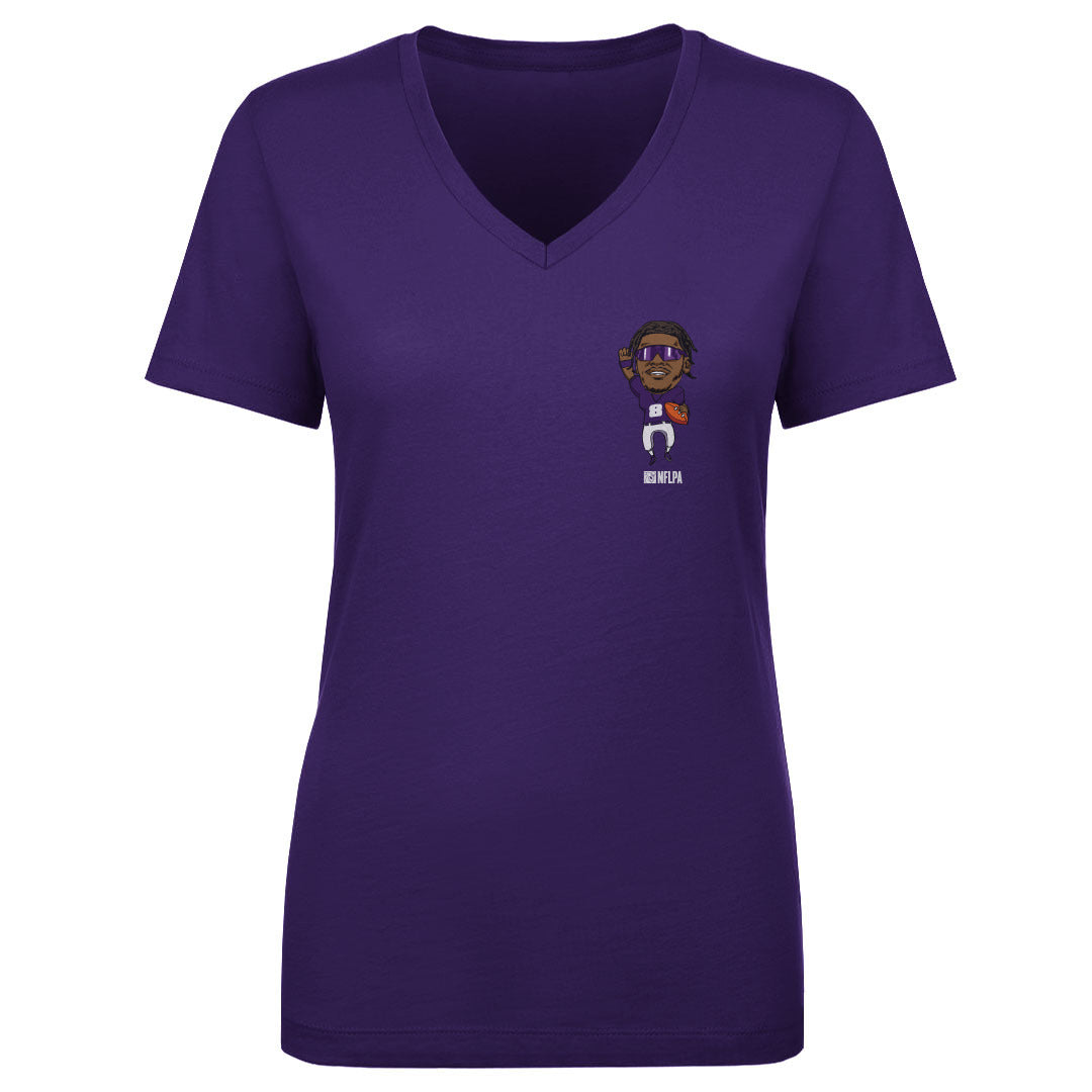 Lamar Jackson Women&#39;s V-Neck T-Shirt | 500 LEVEL