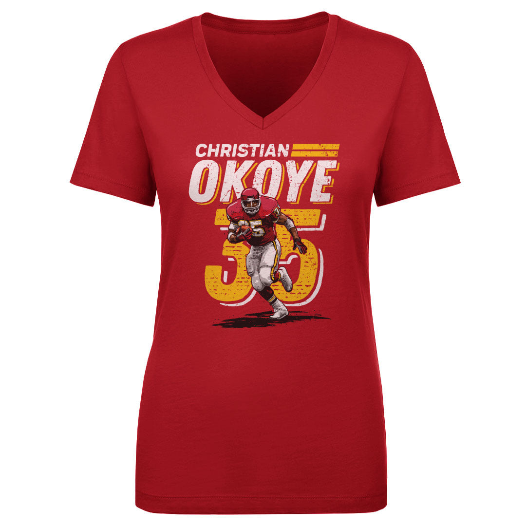 Christian Okoye Women&#39;s V-Neck T-Shirt | 500 LEVEL