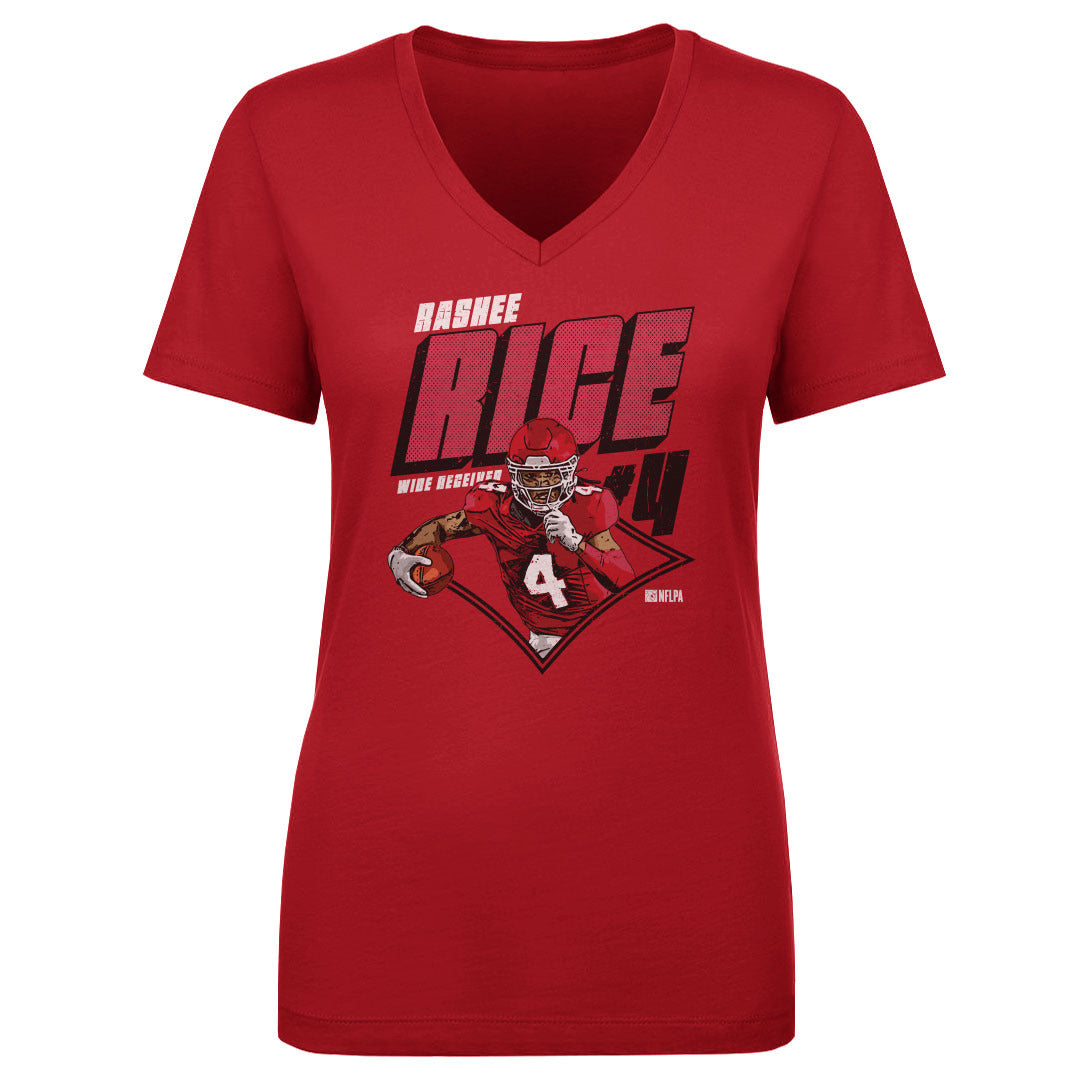 Rashee Rice Women&#39;s V-Neck T-Shirt | 500 LEVEL