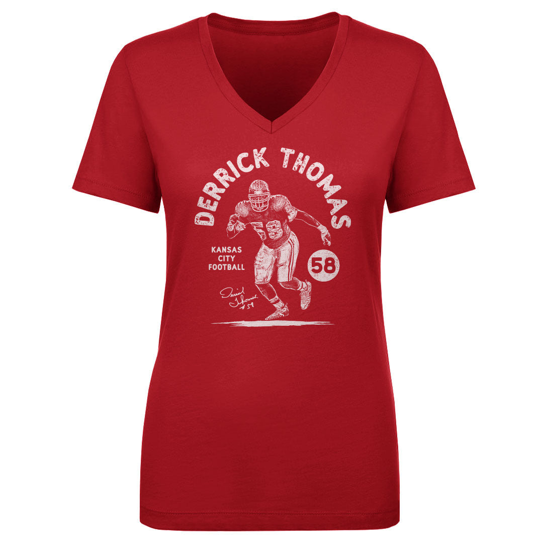 Derrick Thomas Women&#39;s V-Neck T-Shirt | 500 LEVEL