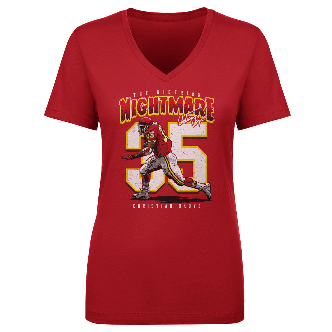 Christian Okoye Women&#39;s V-Neck T-Shirt | 500 LEVEL