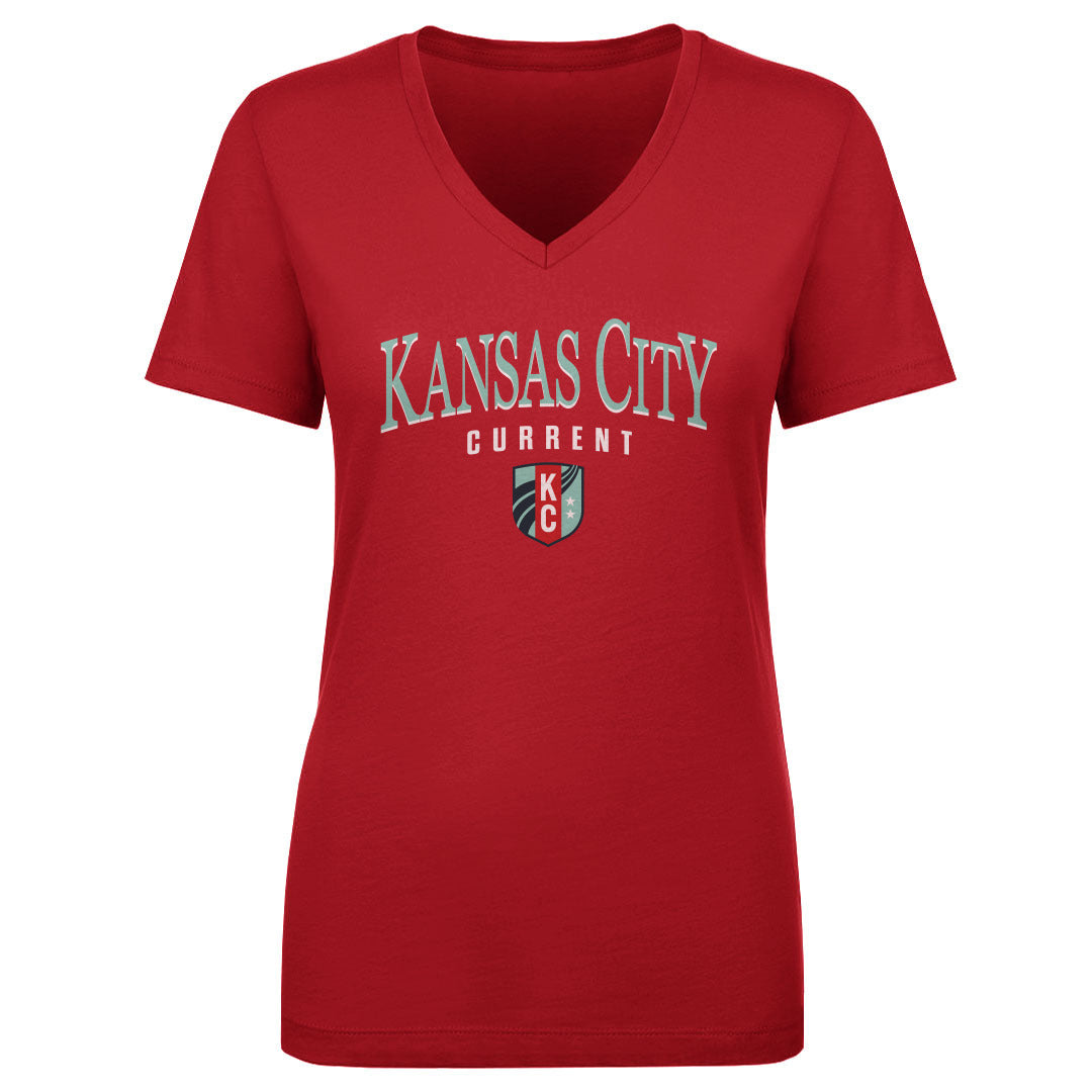 Kansas City Current Women&#39;s V-Neck T-Shirt | 500 LEVEL