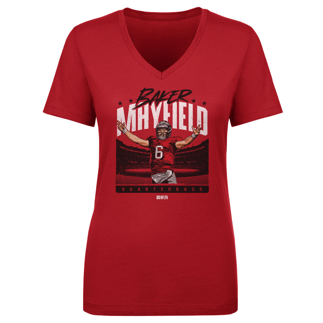 Baker Mayfield Women&#39;s V-Neck T-Shirt | 500 LEVEL