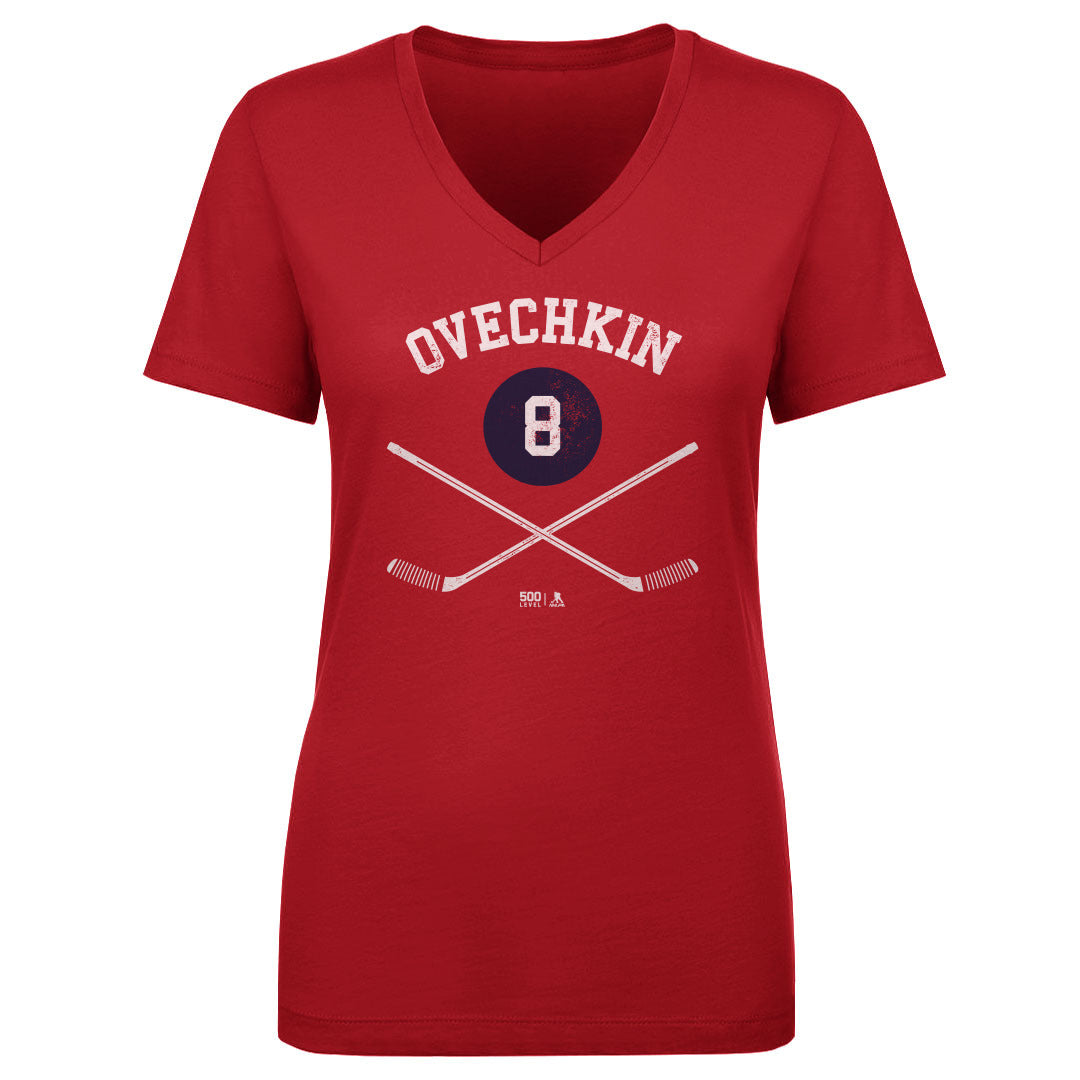 Alex Ovechkin Women&#39;s V-Neck T-Shirt | 500 LEVEL