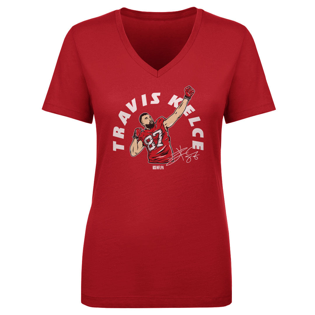 Travis Kelce Women&#39;s V-Neck T-Shirt | 500 LEVEL