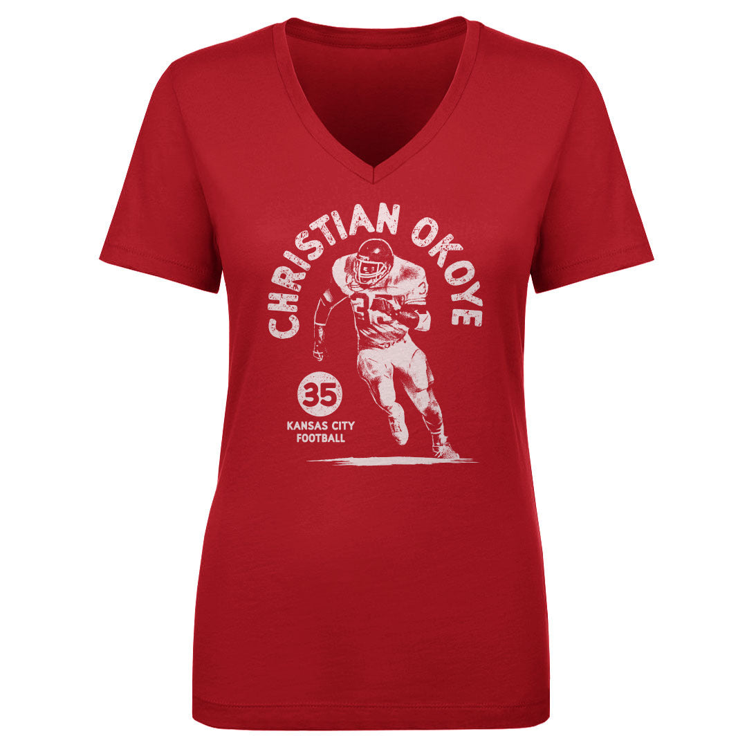 Christian Okoye Women&#39;s V-Neck T-Shirt | 500 LEVEL