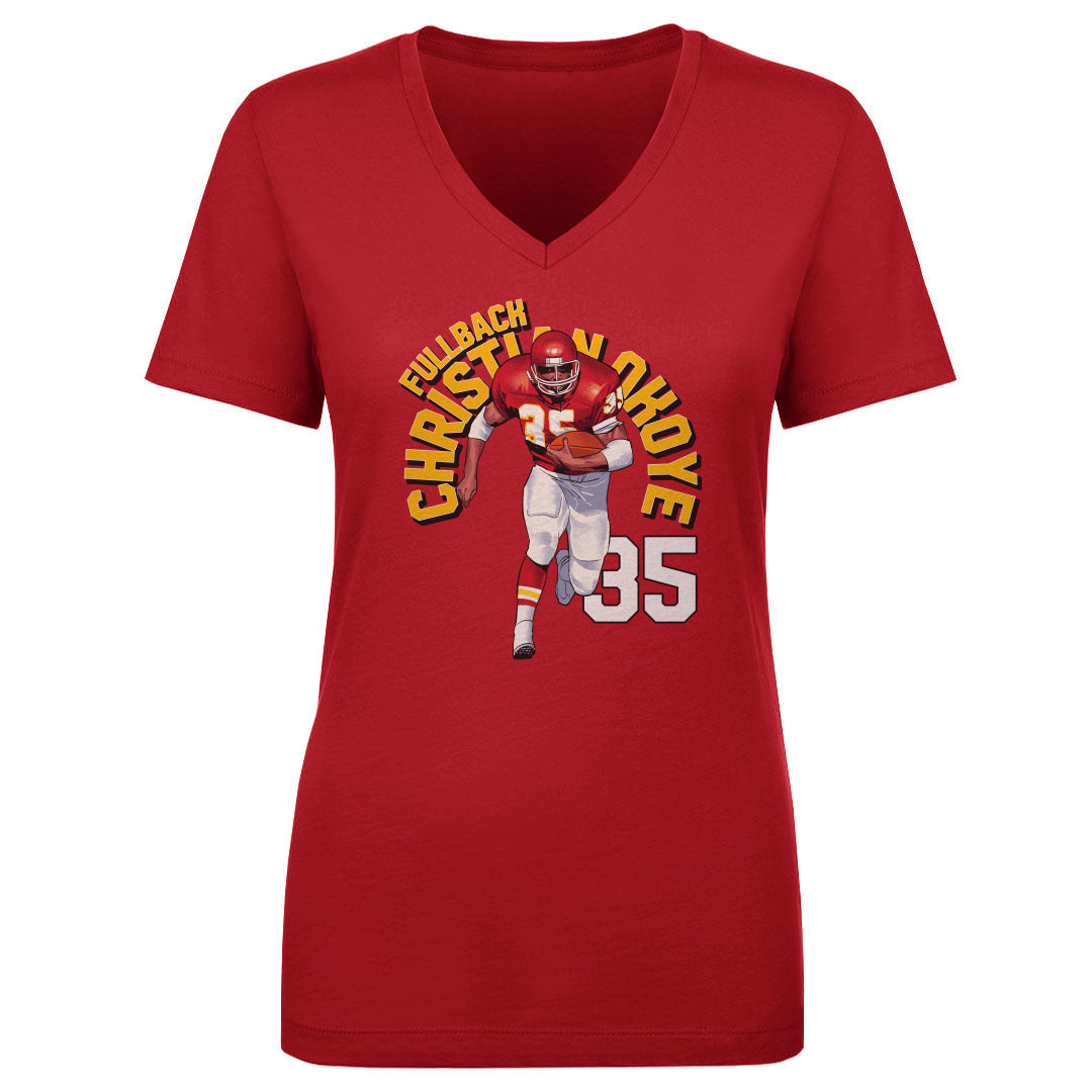 Christian Okoye Women&#39;s V-Neck T-Shirt | 500 LEVEL