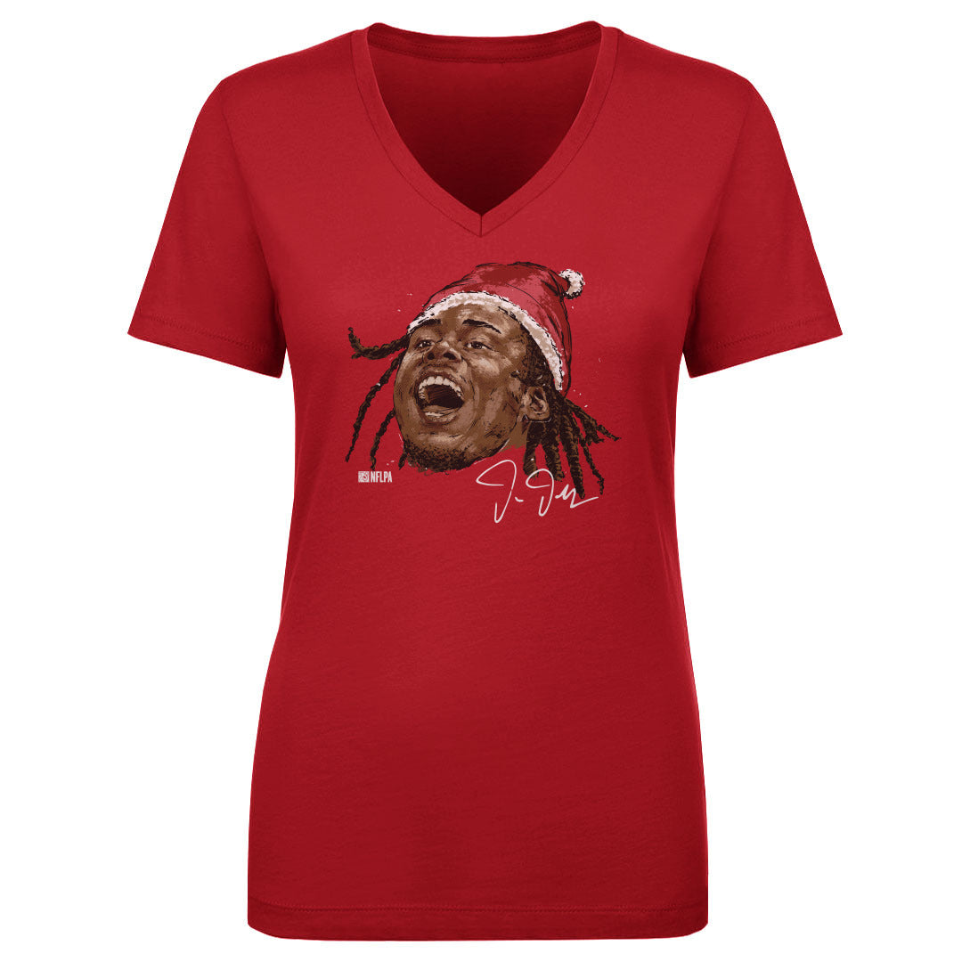 Justin Jefferson Women&#39;s V-Neck T-Shirt | 500 LEVEL