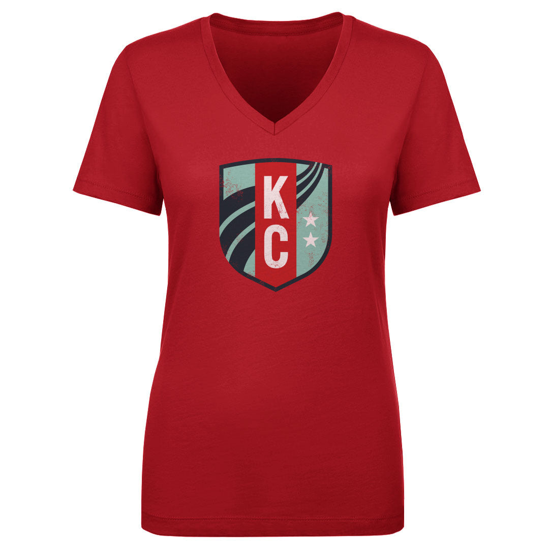 Kansas City Current Women&#39;s V-Neck T-Shirt | 500 LEVEL