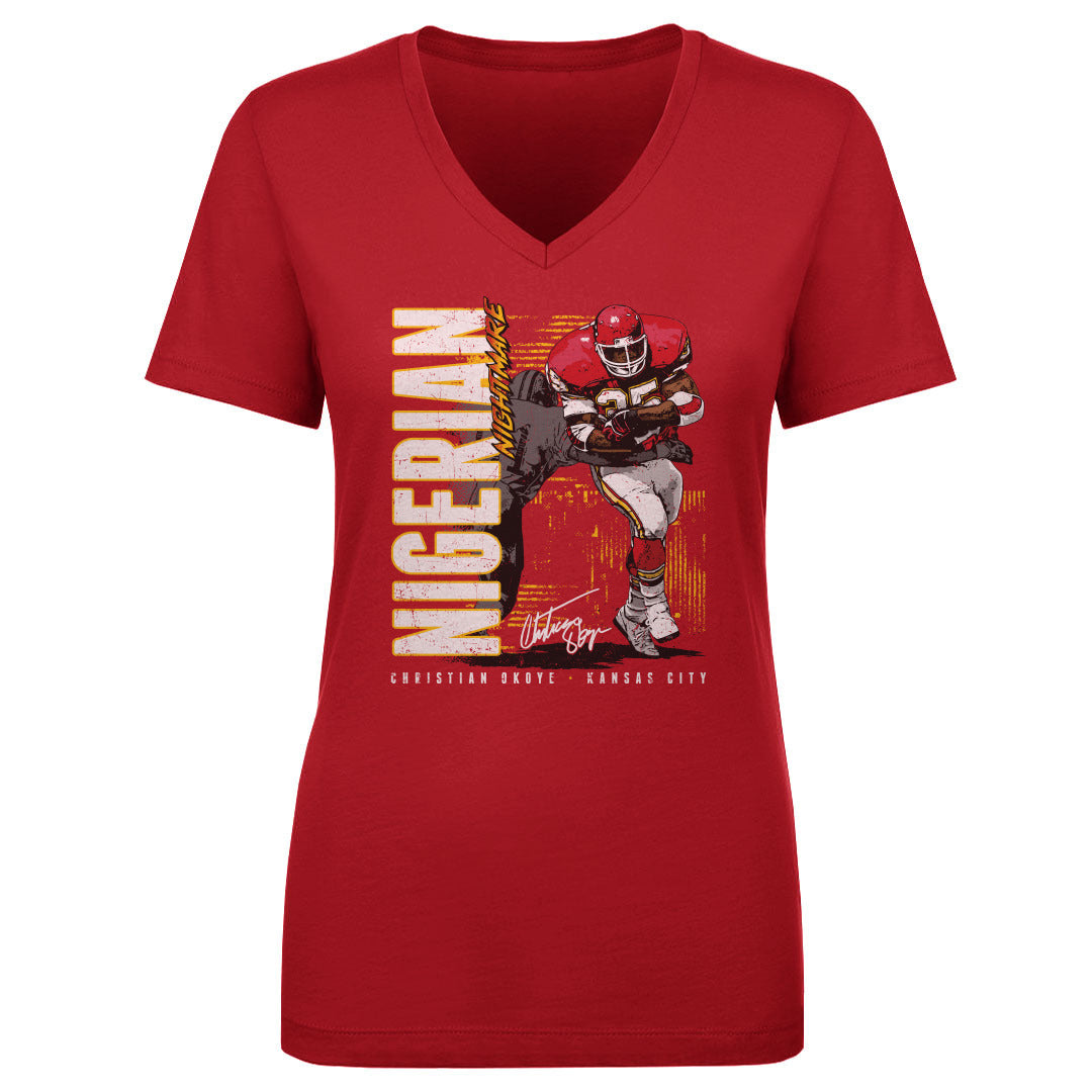 Christian Okoye Women&#39;s V-Neck T-Shirt | 500 LEVEL