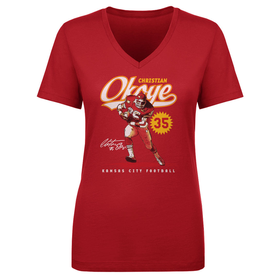 Christian Okoye Women&#39;s V-Neck T-Shirt | 500 LEVEL