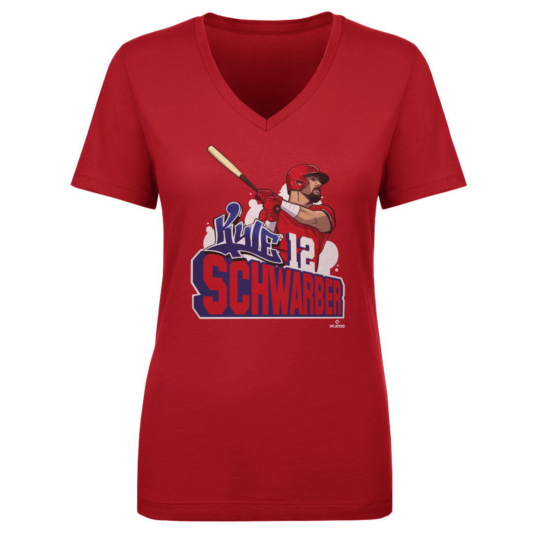 Kyle Schwarber Women&#39;s V-Neck T-Shirt | 500 LEVEL