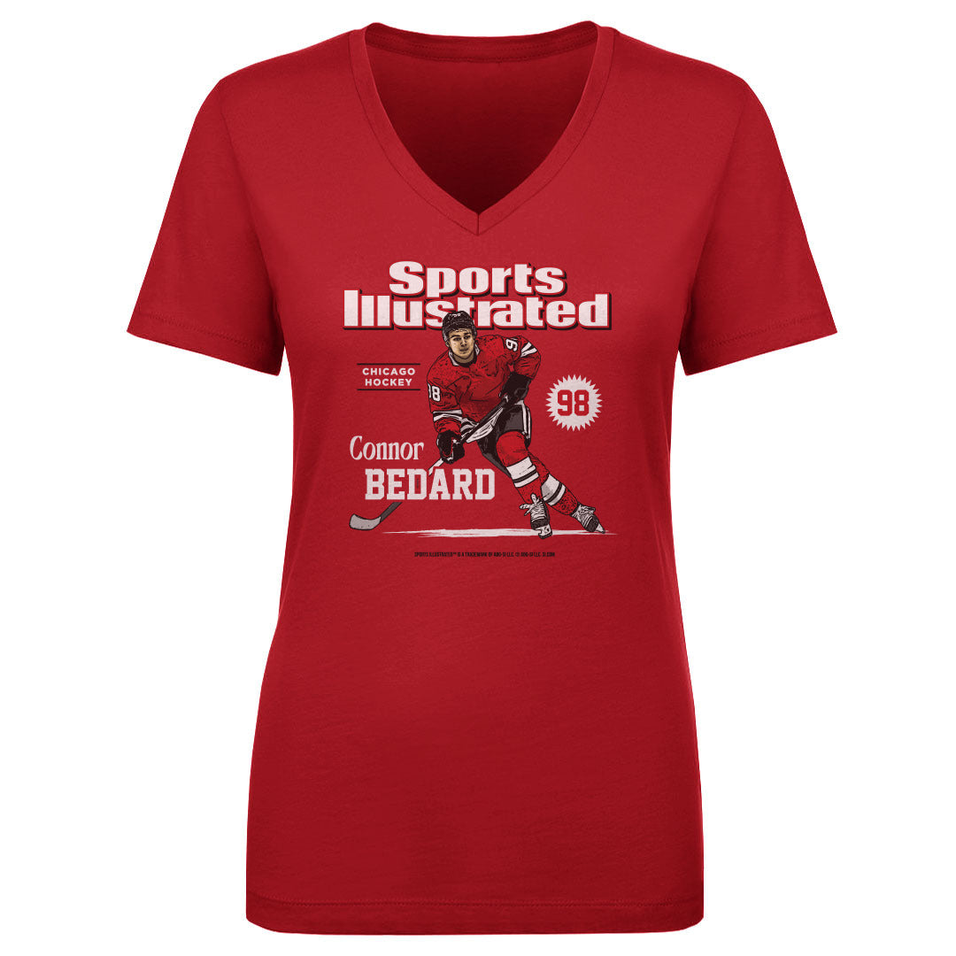 Connor Bedard Women&#39;s V-Neck T-Shirt | 500 LEVEL