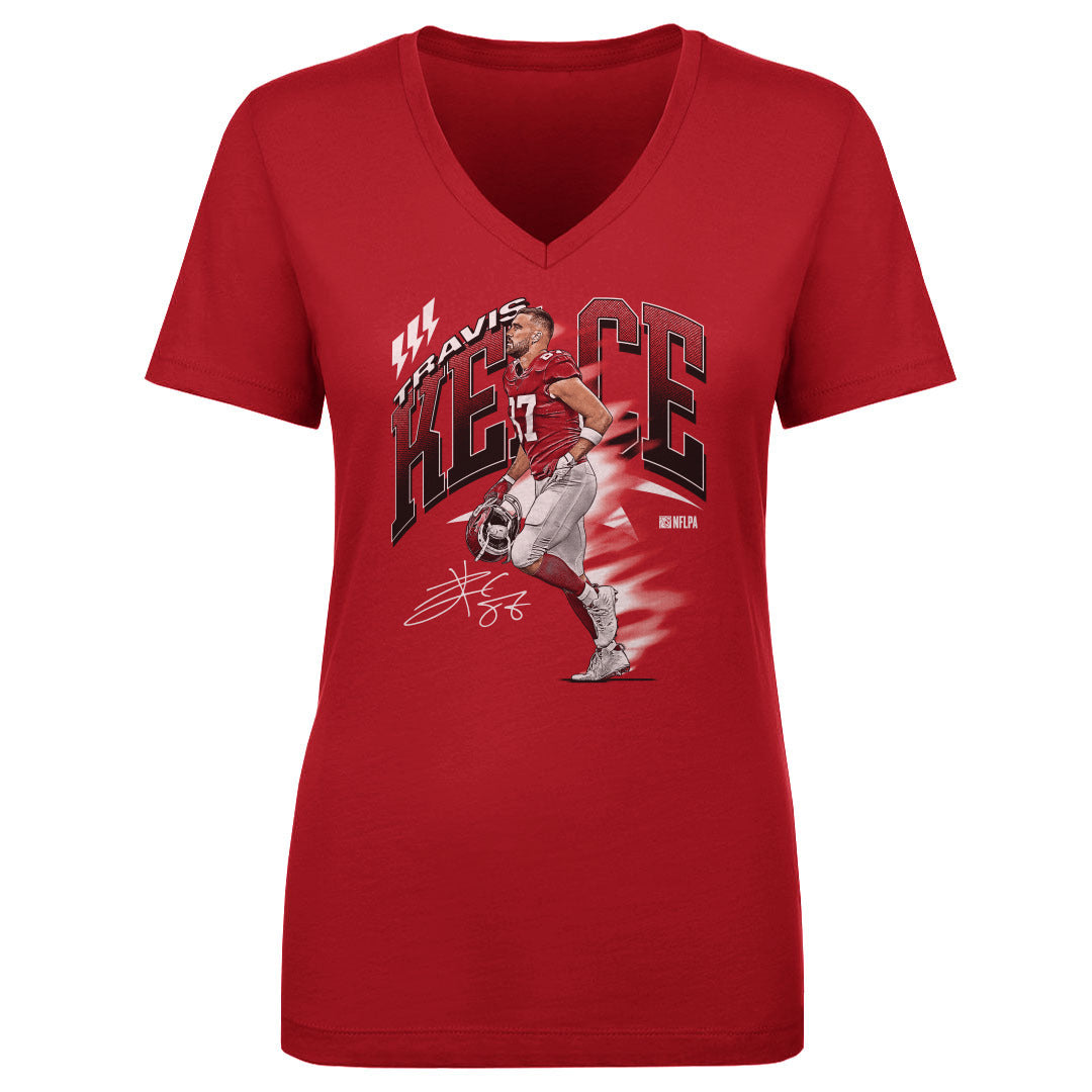 Travis Kelce Women&#39;s V-Neck T-Shirt | 500 LEVEL