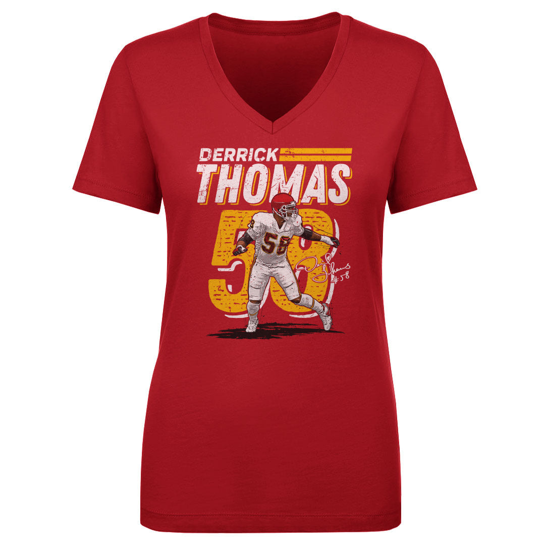 Derrick Thomas Women&#39;s V-Neck T-Shirt | 500 LEVEL