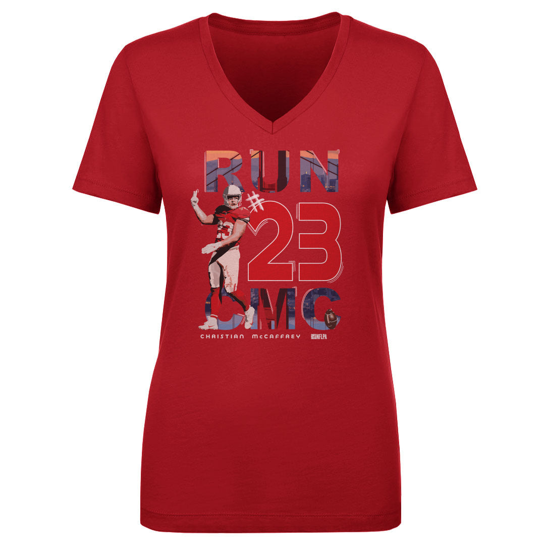 Christian McCaffrey Women&#39;s V-Neck T-Shirt | 500 LEVEL