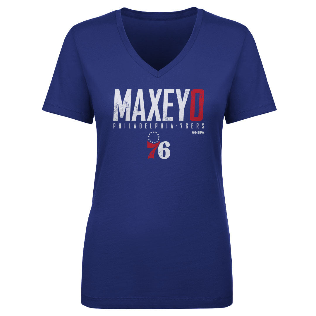 Tyrese Maxey Women&#39;s V-Neck T-Shirt | 500 LEVEL