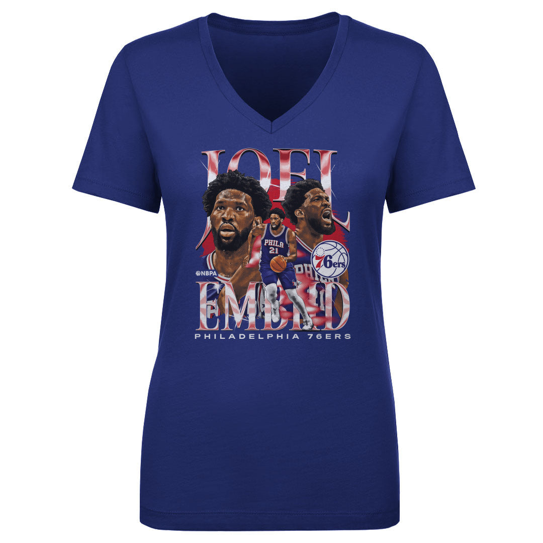 Joel Embiid Women&#39;s V-Neck T-Shirt | 500 LEVEL