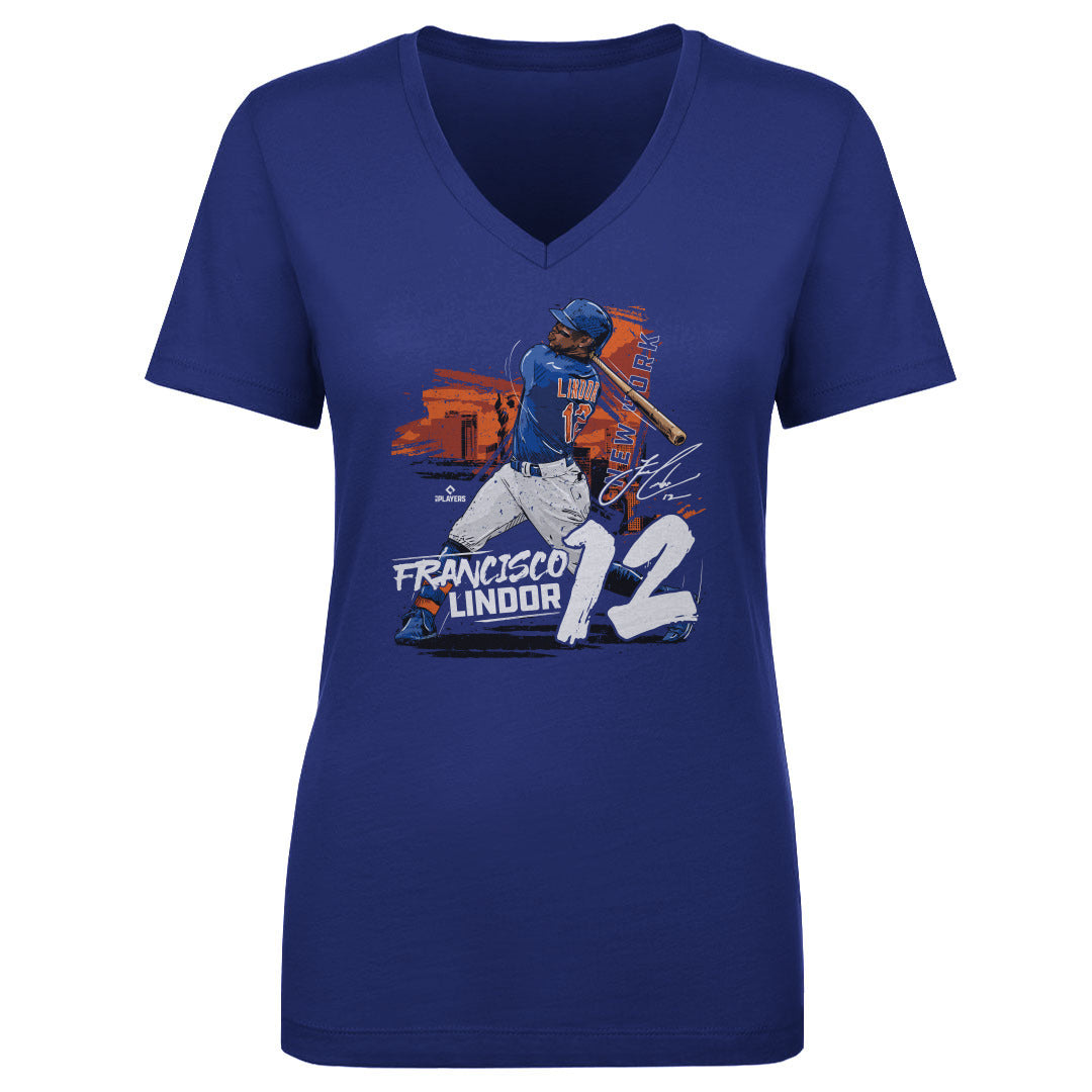 Francisco Lindor Women&#39;s V-Neck T-Shirt | 500 LEVEL