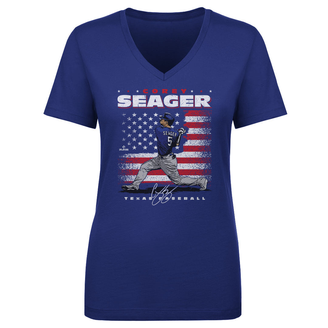 Corey Seager Women&#39;s V-Neck T-Shirt | 500 LEVEL