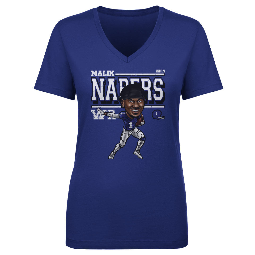 Malik Nabers Women&#39;s V-Neck T-Shirt | 500 LEVEL