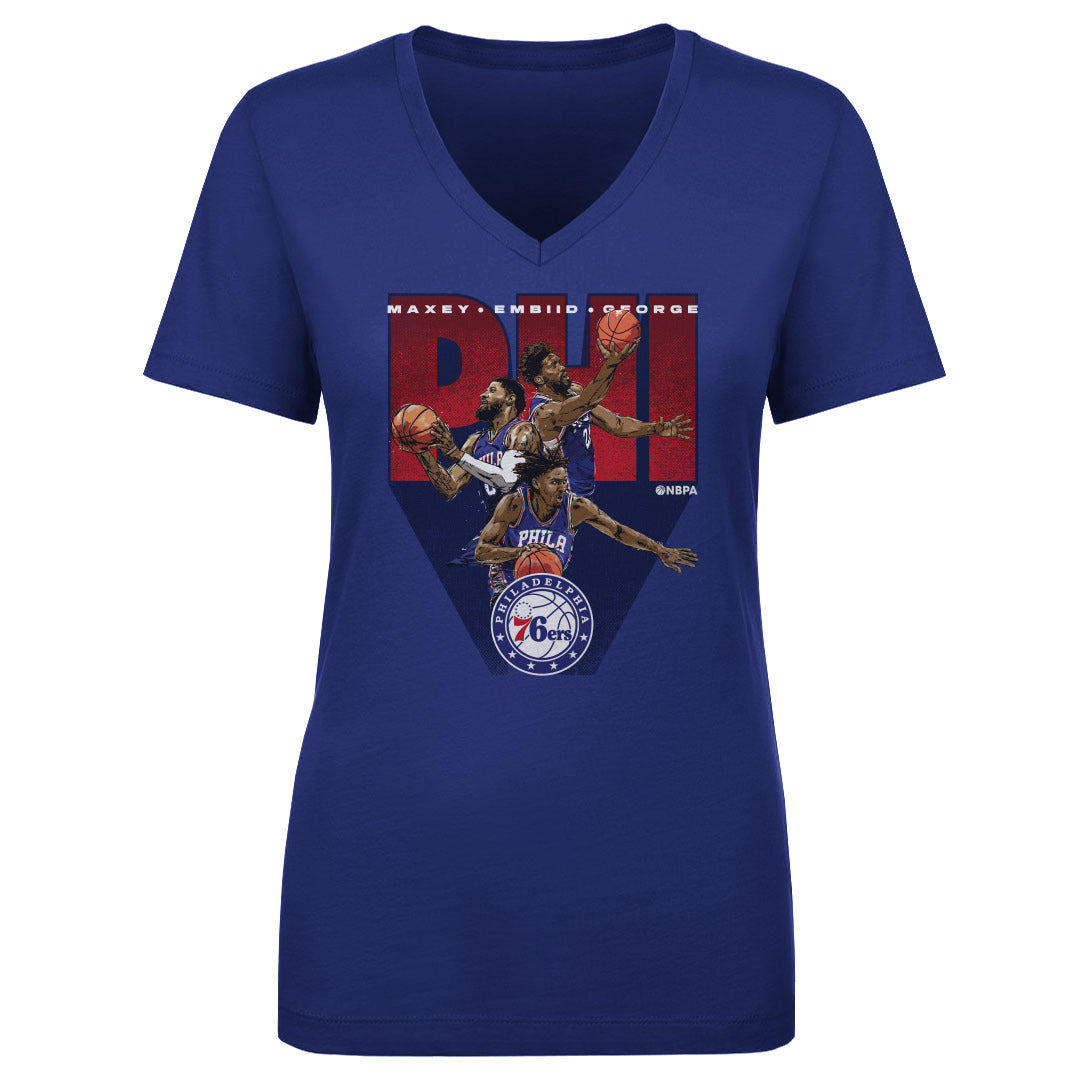 Joel Embiid Women&#39;s V-Neck T-Shirt | 500 LEVEL