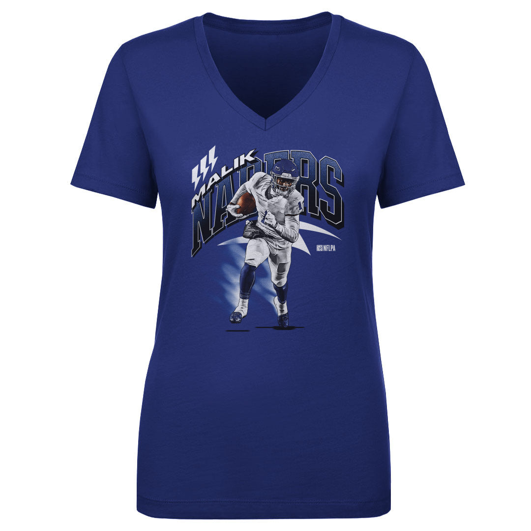 Malik Nabers Women&#39;s V-Neck T-Shirt | 500 LEVEL