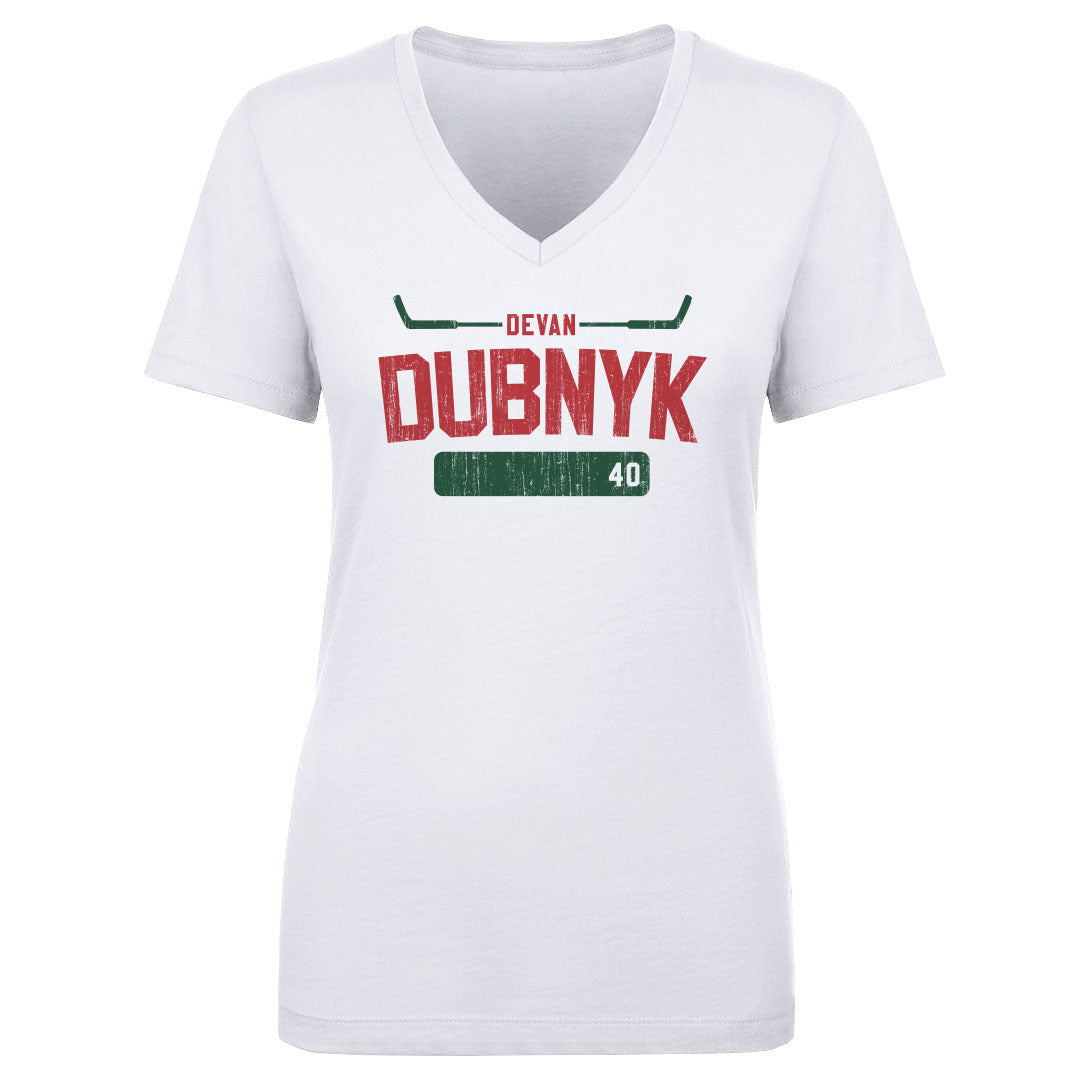 Devan Dubnyk Women&#39;s V-Neck T-Shirt | 500 LEVEL