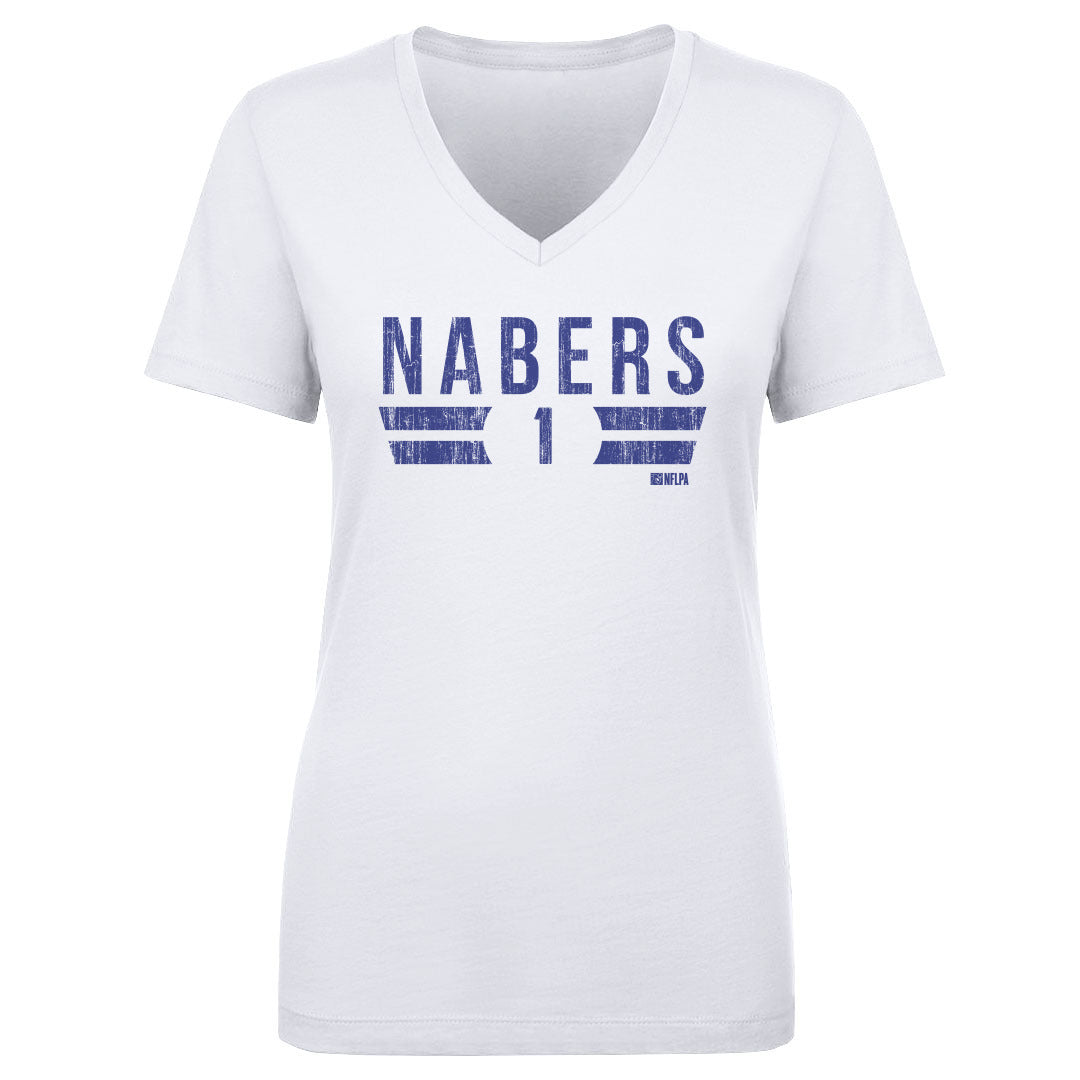 Malik Nabers Women&#39;s V-Neck T-Shirt | 500 LEVEL