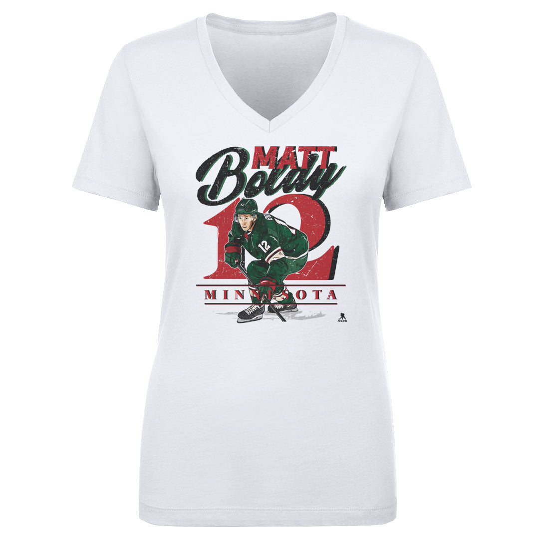 Matt Boldy Women&#39;s V-Neck T-Shirt | 500 LEVEL