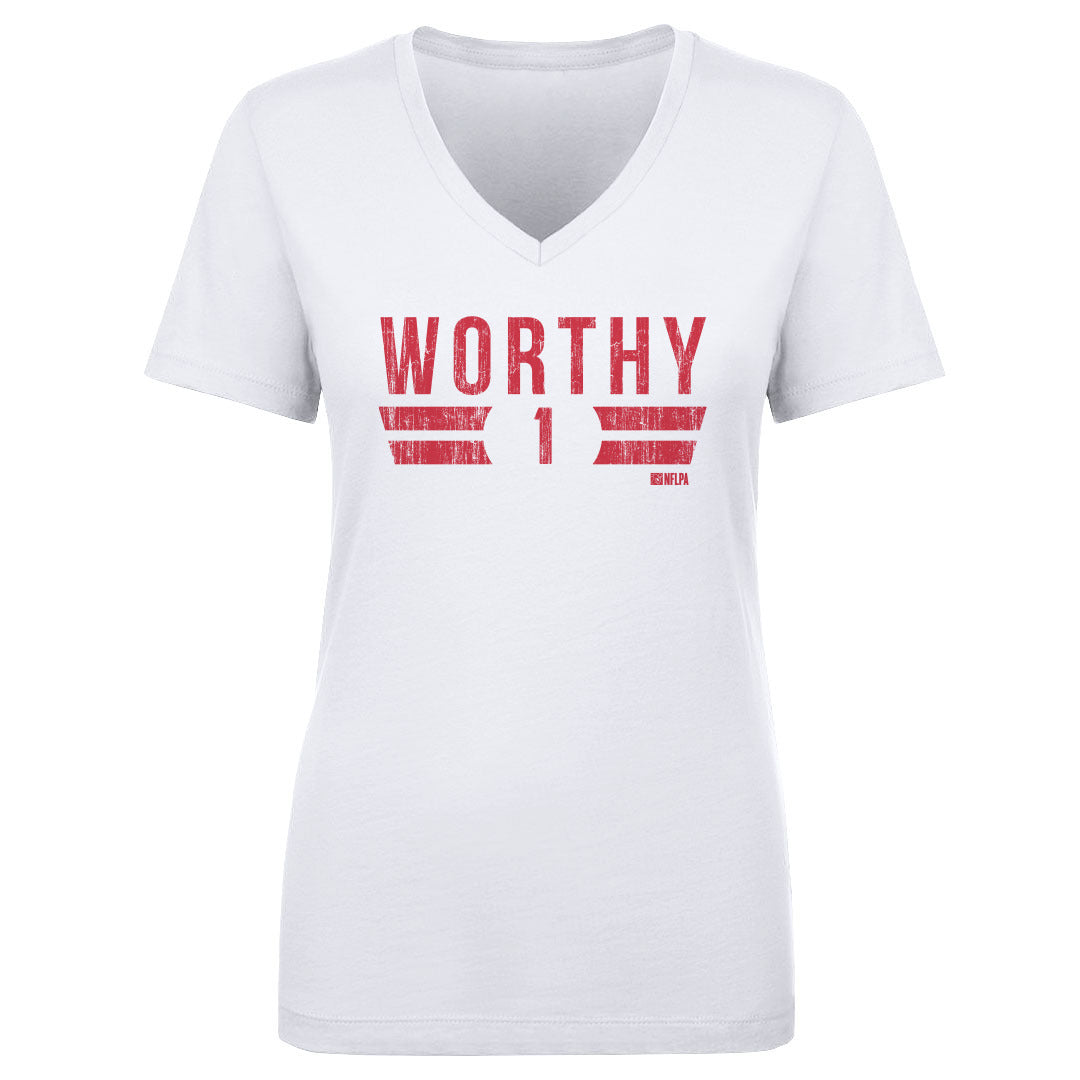 Xavier Worthy Women&#39;s V-Neck T-Shirt | 500 LEVEL