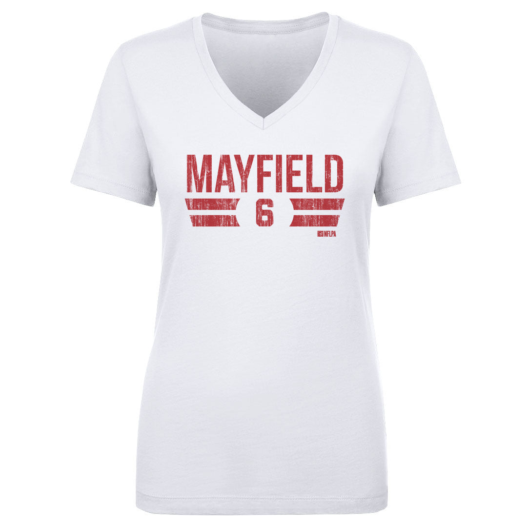 Baker Mayfield Women&#39;s V-Neck T-Shirt | 500 LEVEL