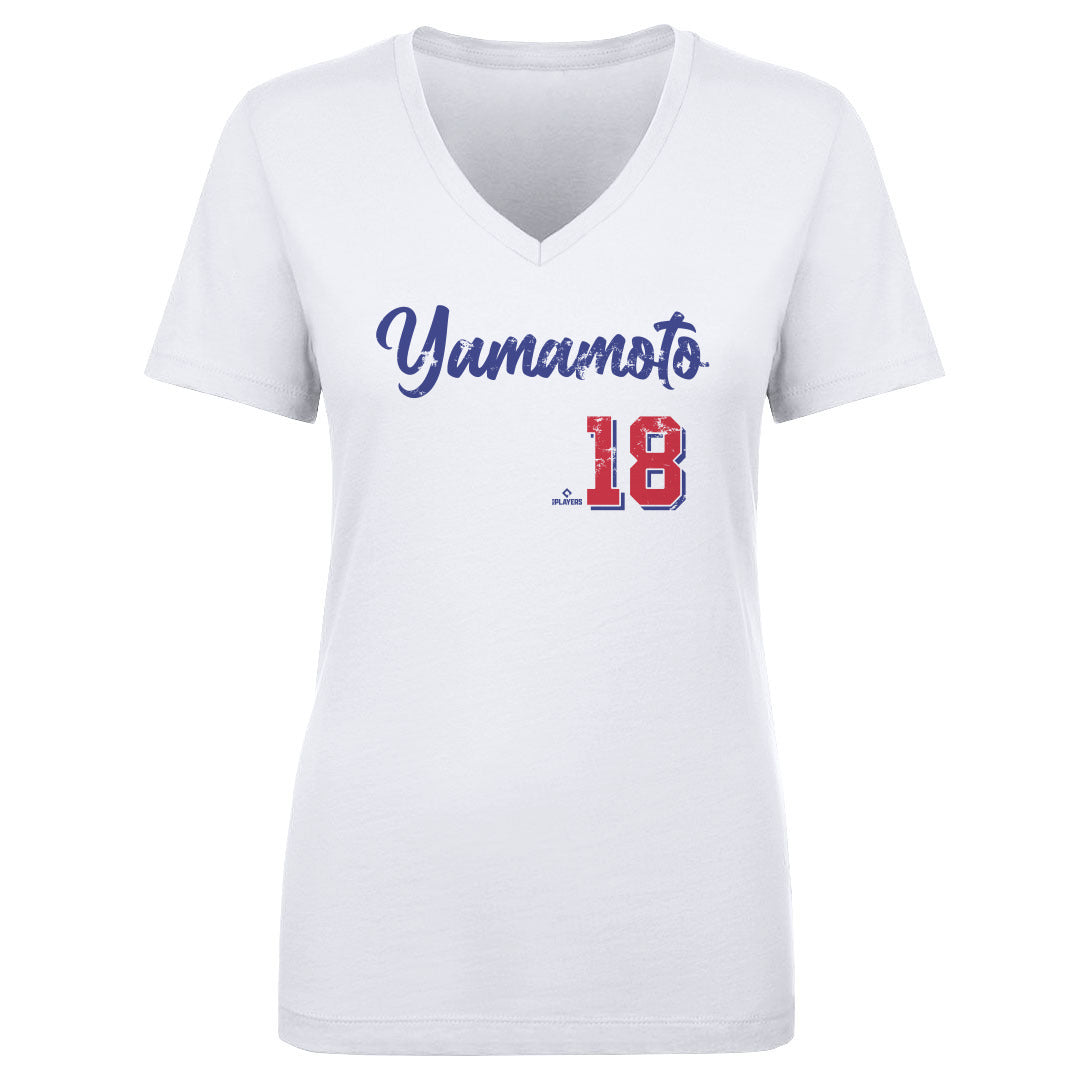 Yoshinobu Yamamoto Women&#39;s V-Neck T-Shirt | 500 LEVEL