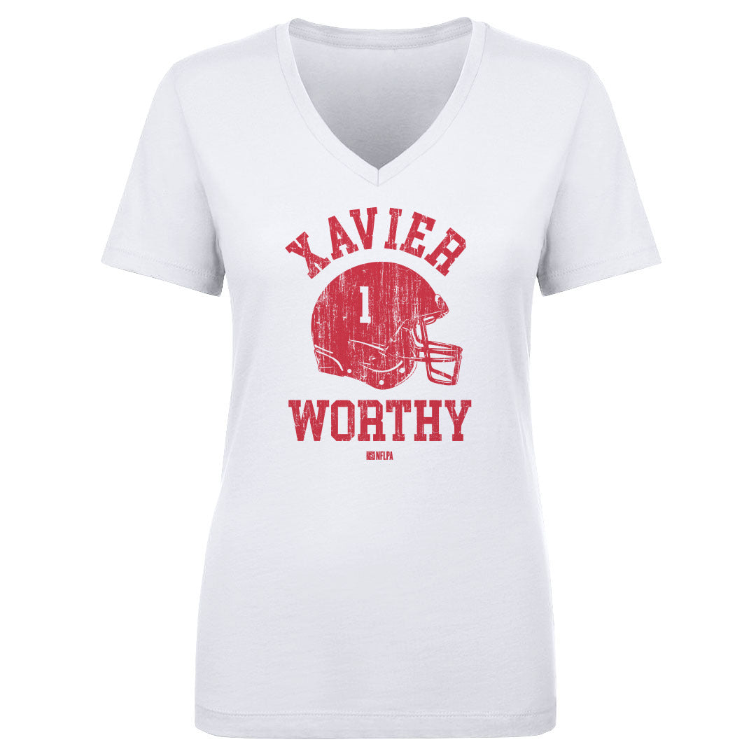 Xavier Worthy Women&#39;s V-Neck T-Shirt | 500 LEVEL