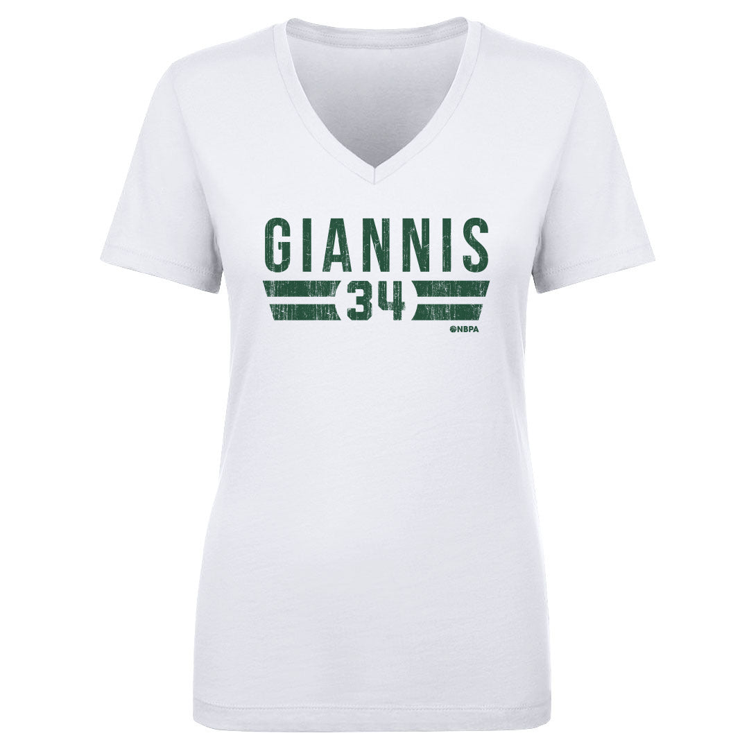 Giannis Antetokounmpo Women&#39;s V-Neck T-Shirt | 500 LEVEL