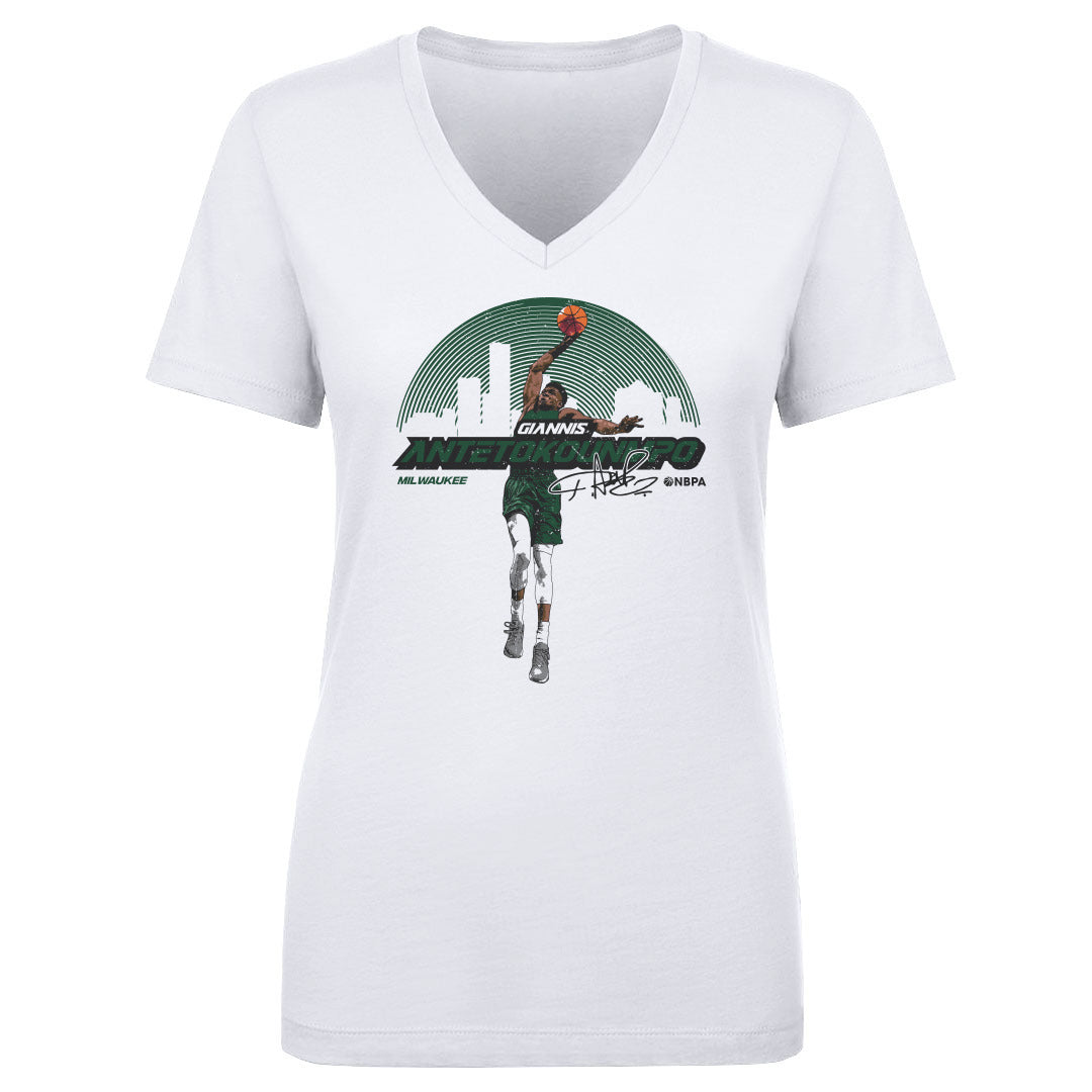 Giannis Antetokounmpo Women&#39;s V-Neck T-Shirt | 500 LEVEL