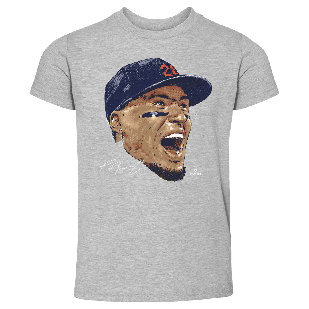 Javier Baez Kids Toddler T-Shirt - Heather Gray - Detroit | 500 Level Major League Baseball Players Association (MLBPA)