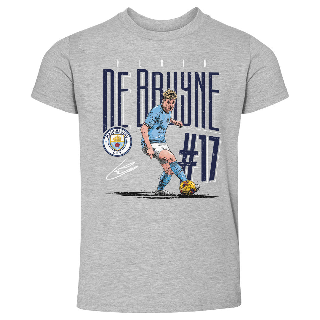 Kevin de Bruyne Kids Toddler T-Shirt - Heather Gray - Manchester | 500 Level