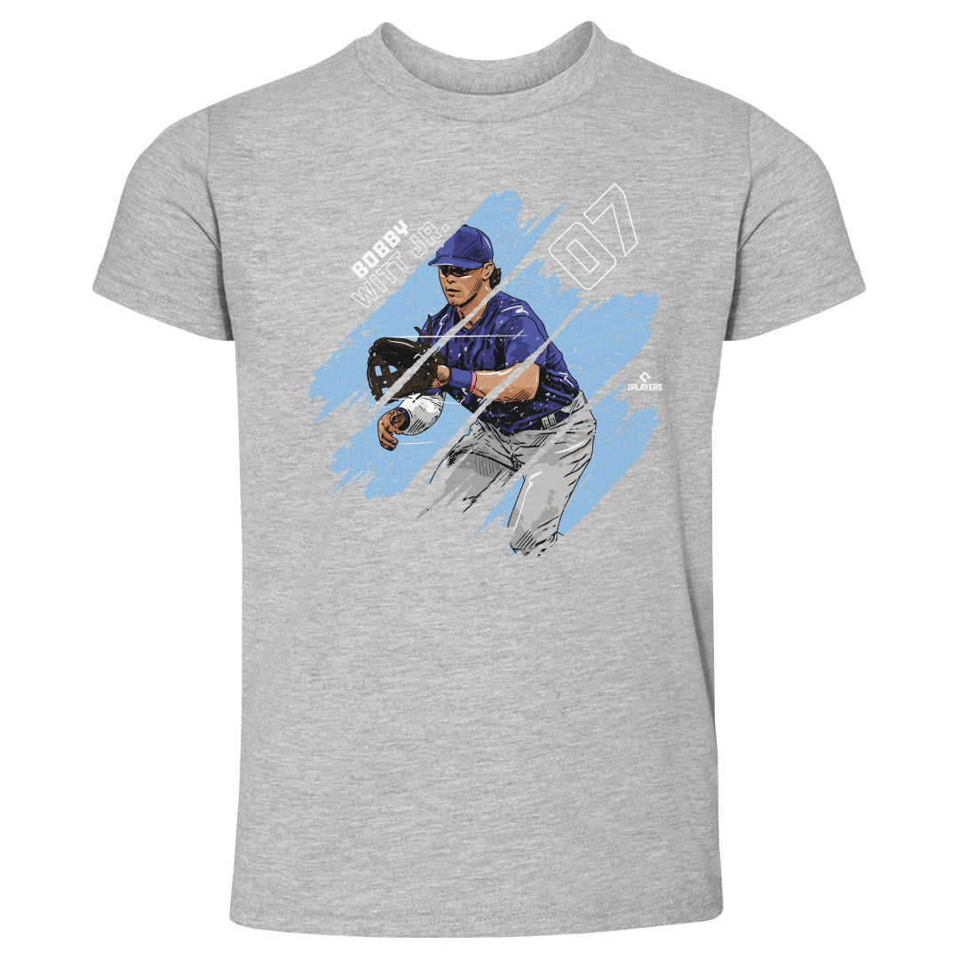 Kansas City Royals Bobby Witt Jr. Kids Toddler T-Shirt - Heather Gray - Kansas City | 500 Level Major League Baseball Players Association (MLBPA)