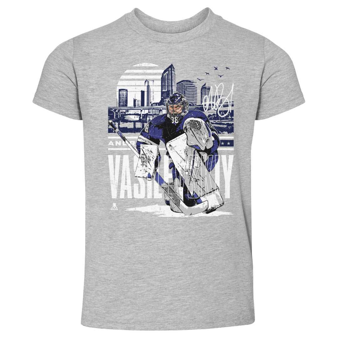 Andrei Vasilevskiy Kids Toddler T-Shirt - Heather Gray - Tampa Bay | 500 Level