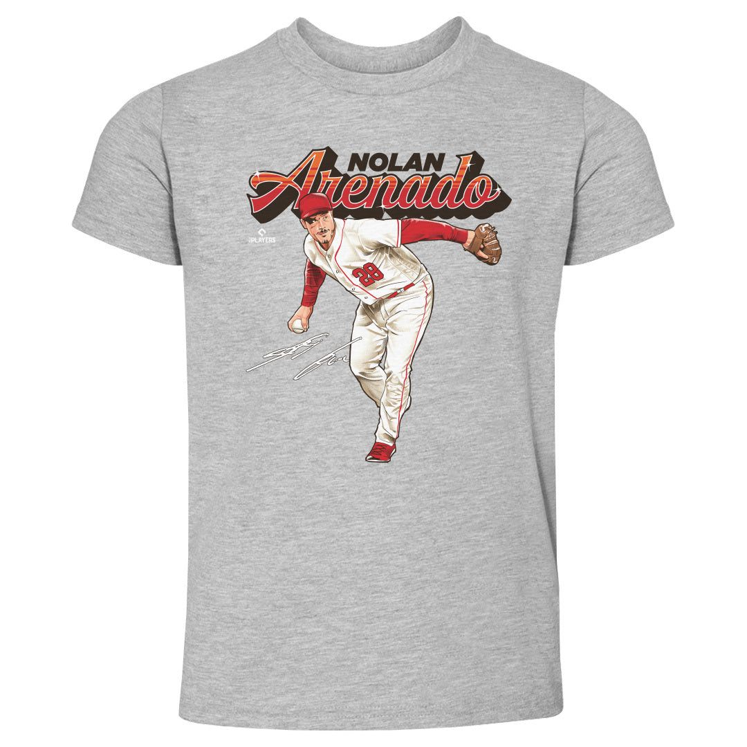 Yadier Molina Kids Toddler T-Shirt - Heather Gray - St. Louis | 500 Level Major League Baseball Players Association (MLBPA)