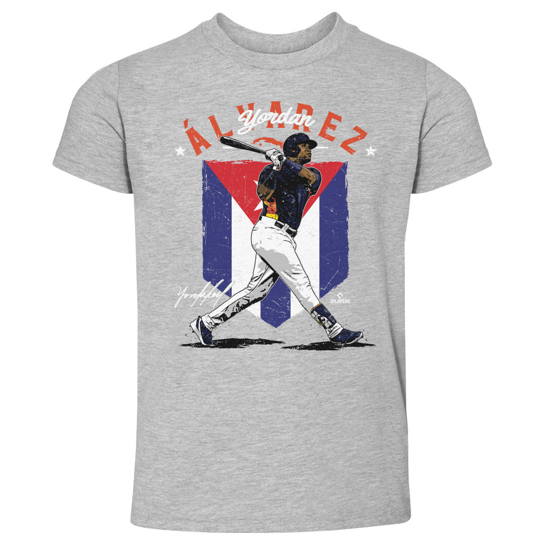 Yordan Alvarez Kids T-Shirt - Tri Gray - Houston | 500 Level Major League Baseball Players Association (MLBPA)