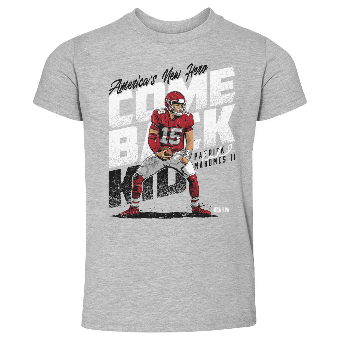 Next Play Tees Kansas City Chiefs QB Patrick Mahomes Character Football Heather Gray Sublimated T-Shirt XL