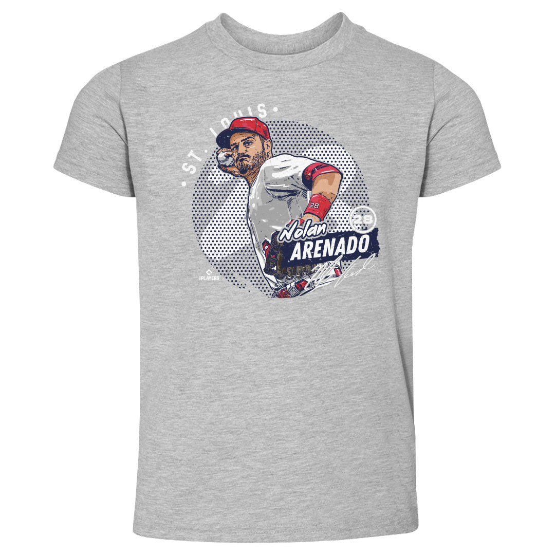 Nolan Arenado Kids T-Shirt - Tri Gray - St. Louis | 500 Level Major League Baseball Players Association (MLBPA)