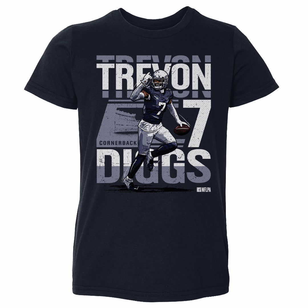 Trevon Diggs Dallas Cowboys Youth by Name & Number Logo T-Shirt - Ash