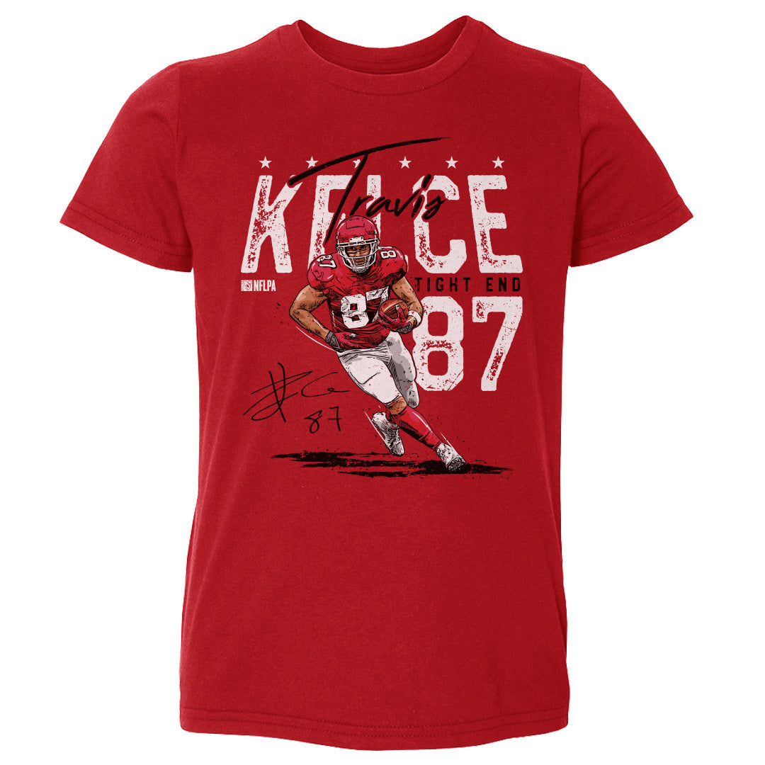 Kansas City Chiefs Youth Football T-Shirt - Heather Gray