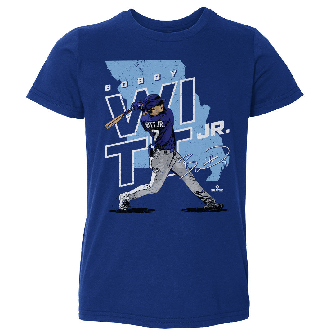 Kansas City Royals Bobby Witt Jr. Kids Toddler T-Shirt - Royal Blue - Kansas City | 500 Level Major League Baseball Players Association (MLBPA)