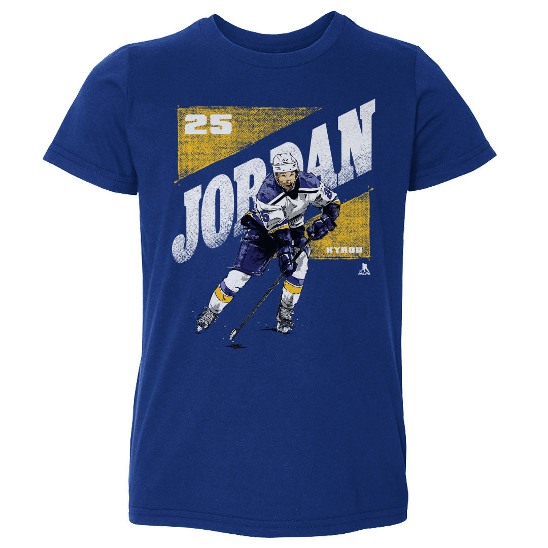 St. Louis Blues Jordan Kyrou Men's Cotton T-Shirt - Heather Gray - St. Louis | 500 Level